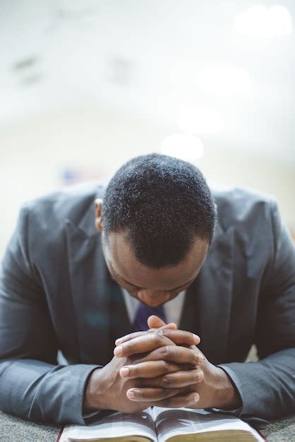 african american man praying